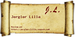 Jergler Lilla névjegykártya